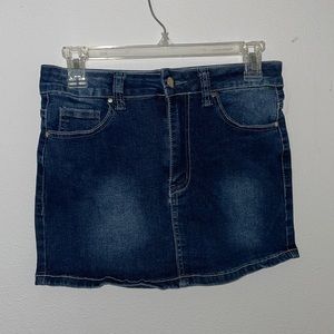 Jean Skirt with Sequin Pockets (S)